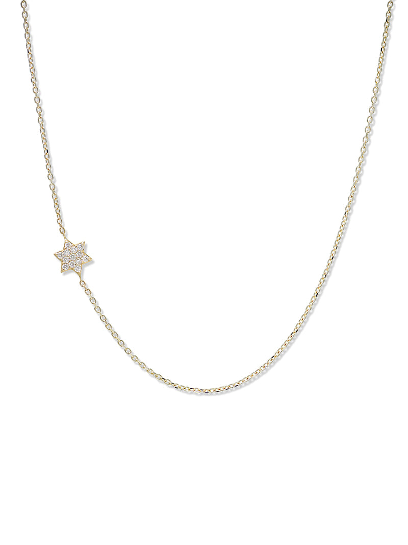 Pave diamond deals star necklace