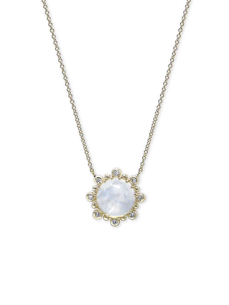 Cleo Long Chain Full Diamond Drop Pendant Necklace