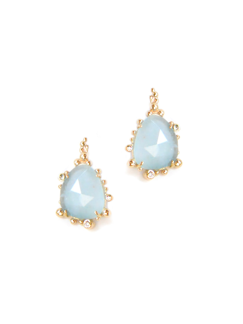 Dew Drop Marine Mini Slice Earrings