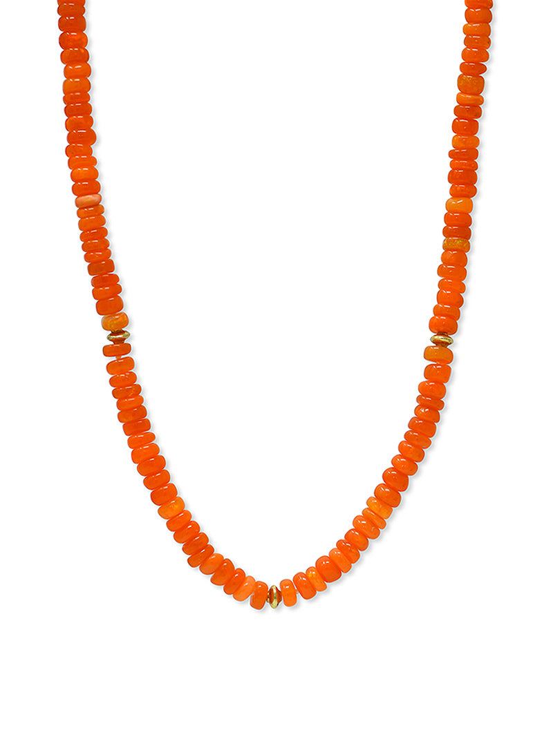 Orange deals opal necklace