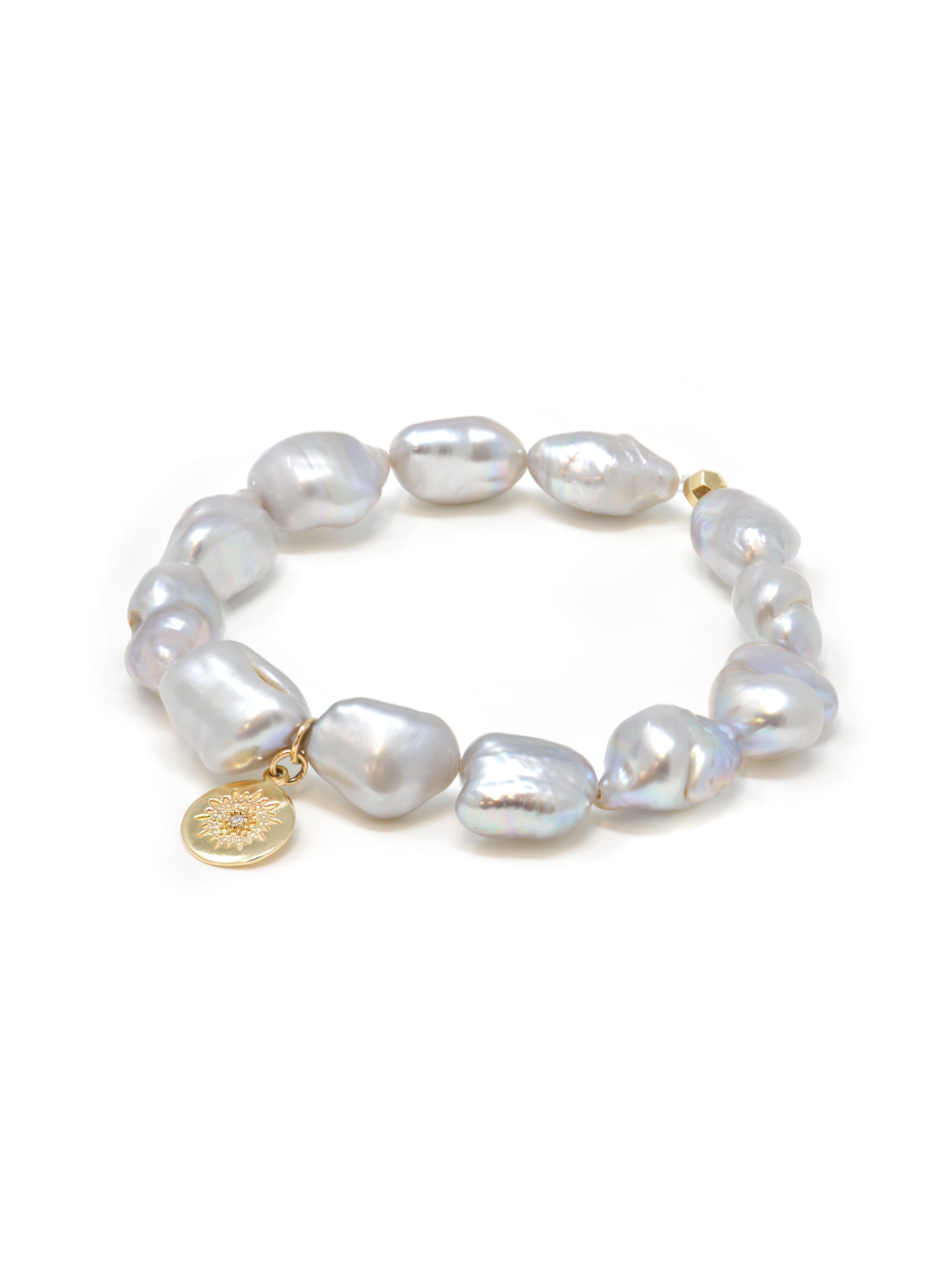 Bohème Baroque Grey Pearl Bracelet