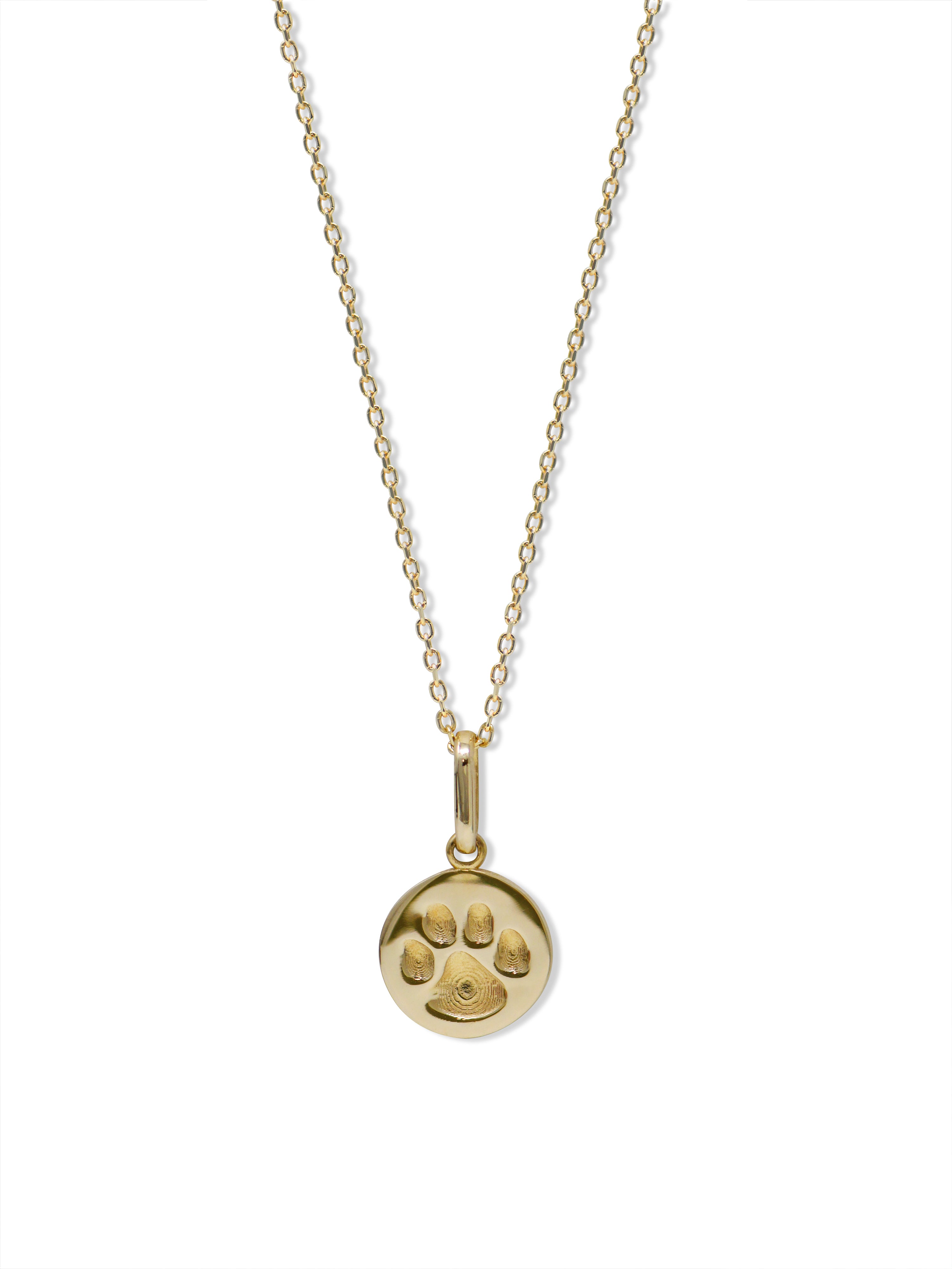 Collier Pendentif Patte d'Or Disque