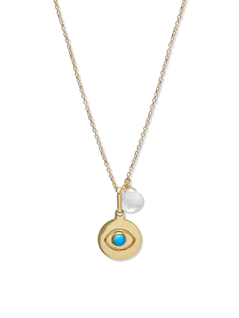 Evil eye hot sale disc necklace