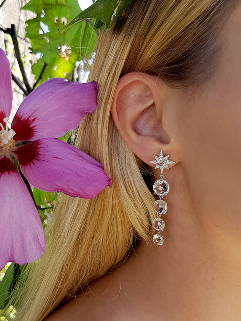 Aztec Graduated Starburst Earrings