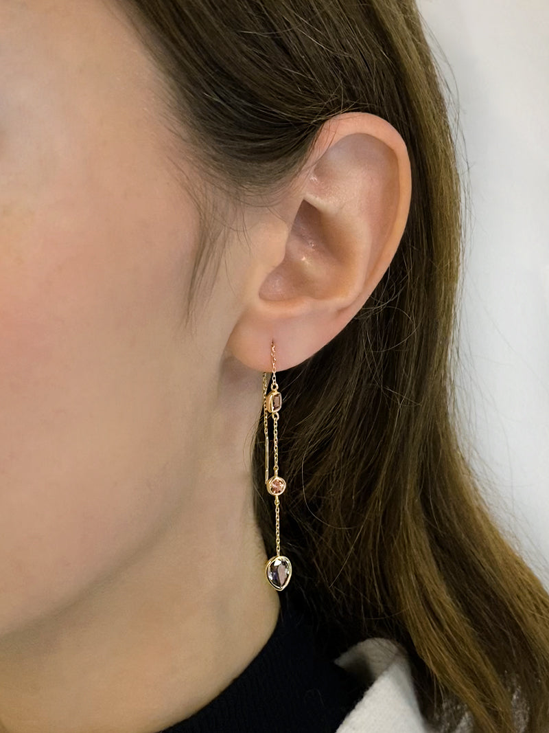 Gloss Water Drops Threader Earrings - SFMOMA Museum Store