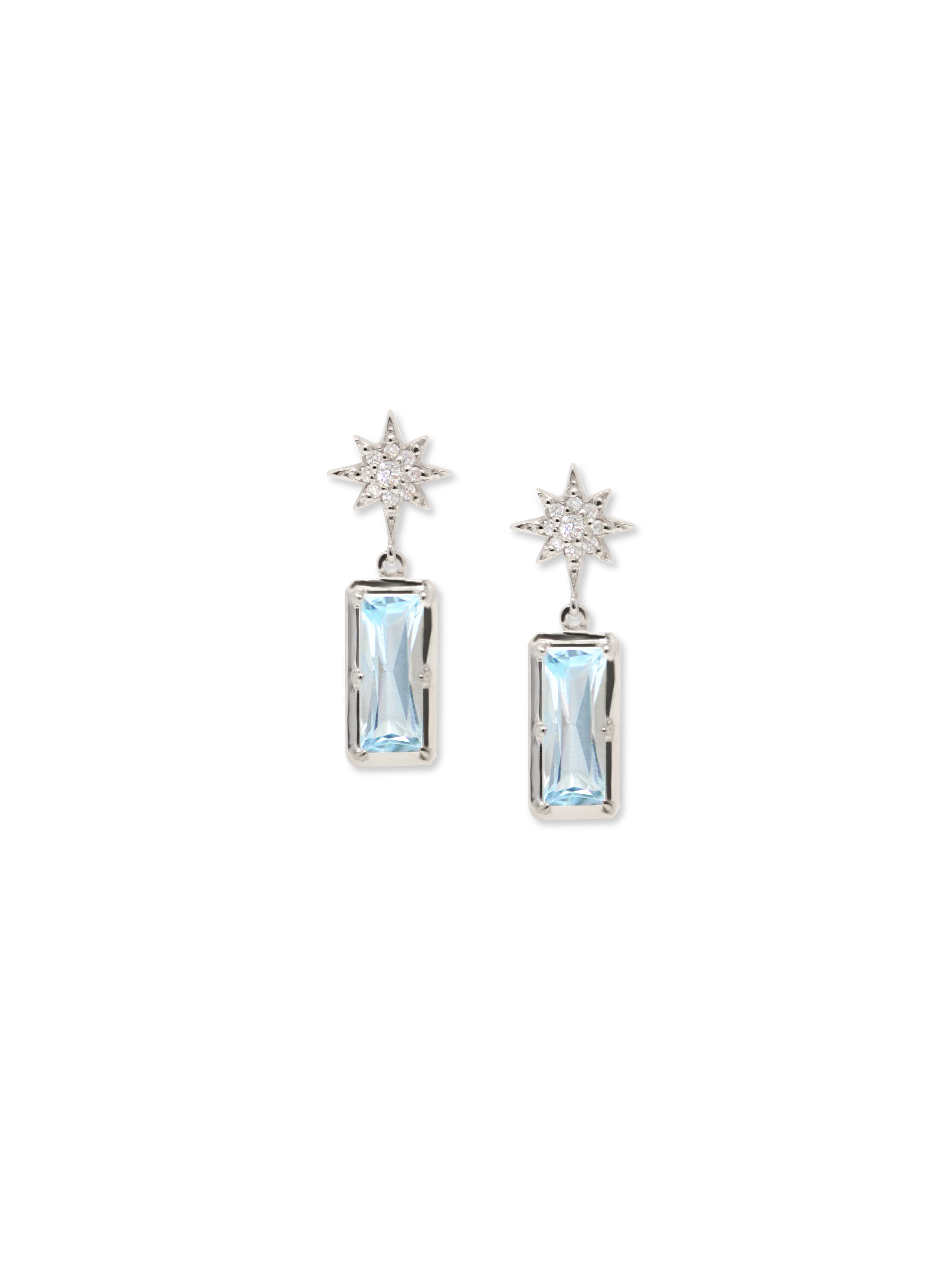 Aztec Starburst Baguette Earrings