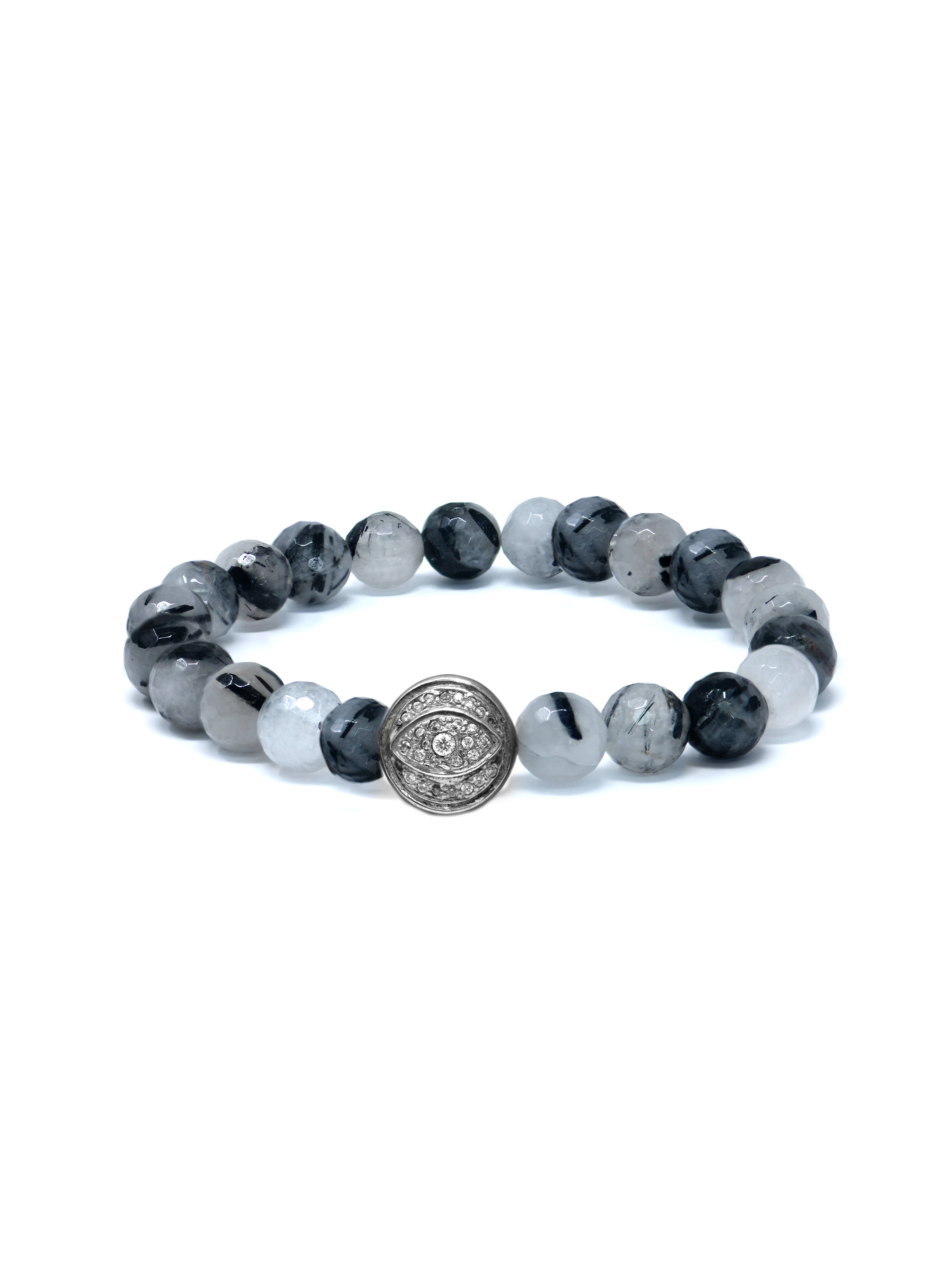 Tourmalinated quartz bracelet hotsell