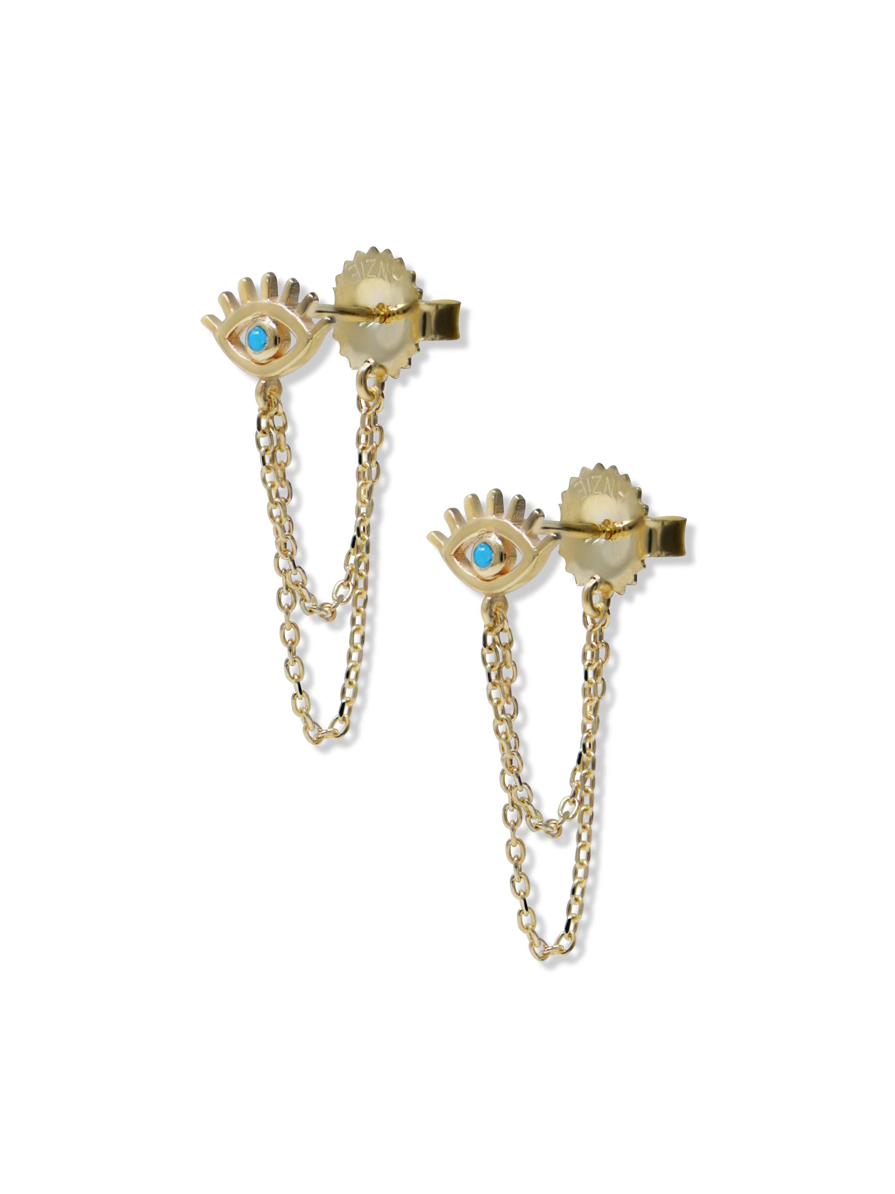 Anzie x Mel Soldera Lash Evil Eye Turquoise Earrings