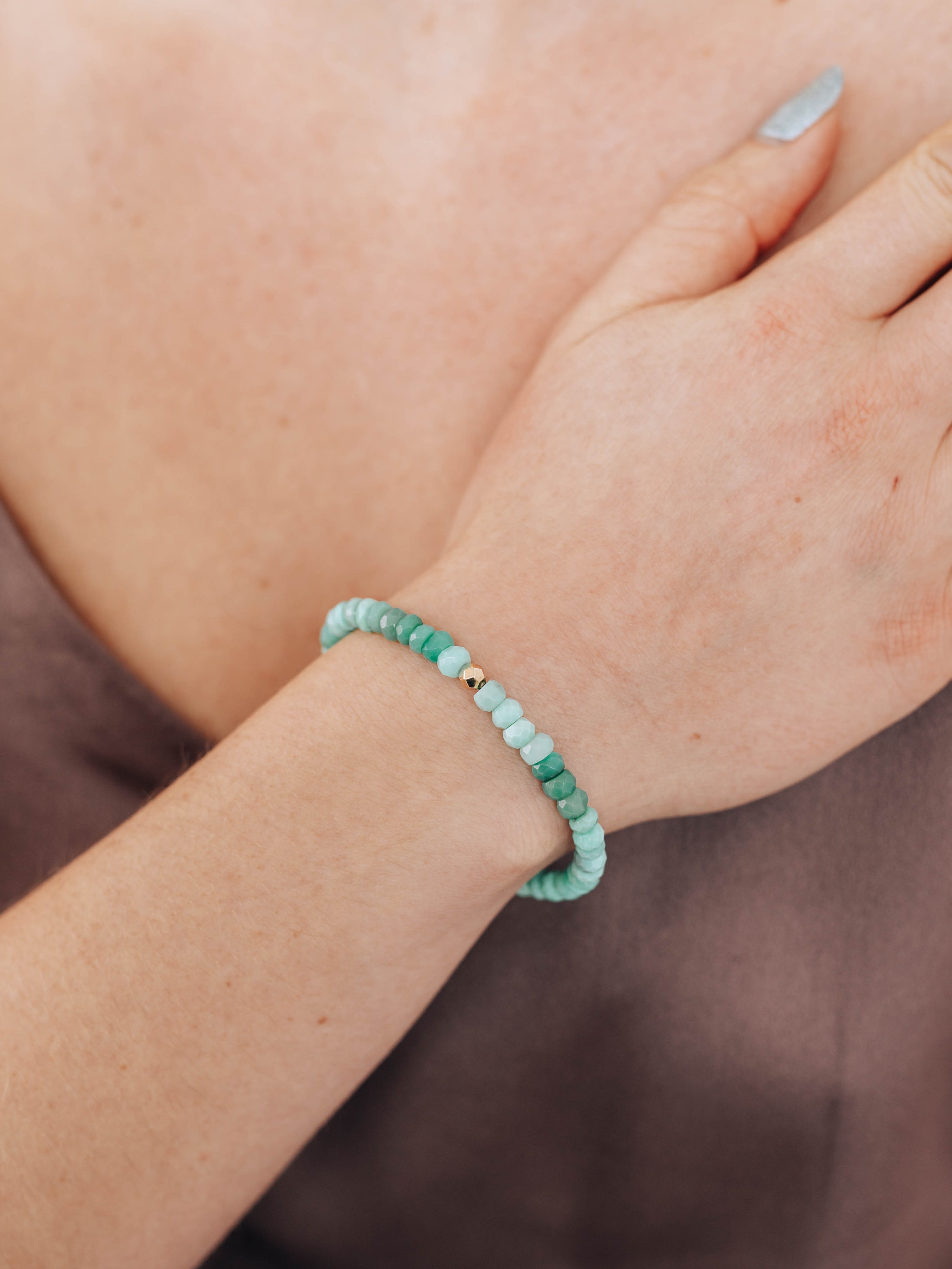 Bohème Chrysoprase Rondelle Bracelet