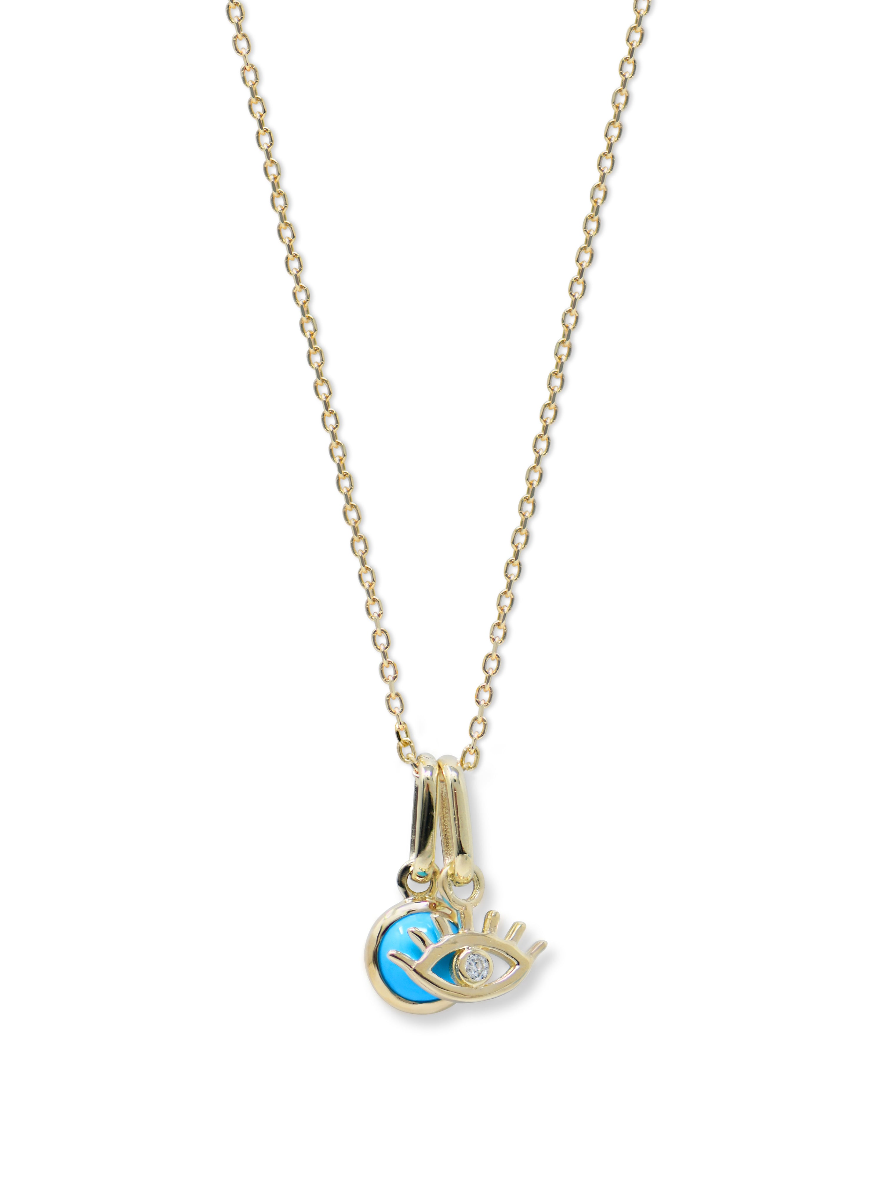 Anzie x Mel Soldera Lash Evil Eye Charm Necklace