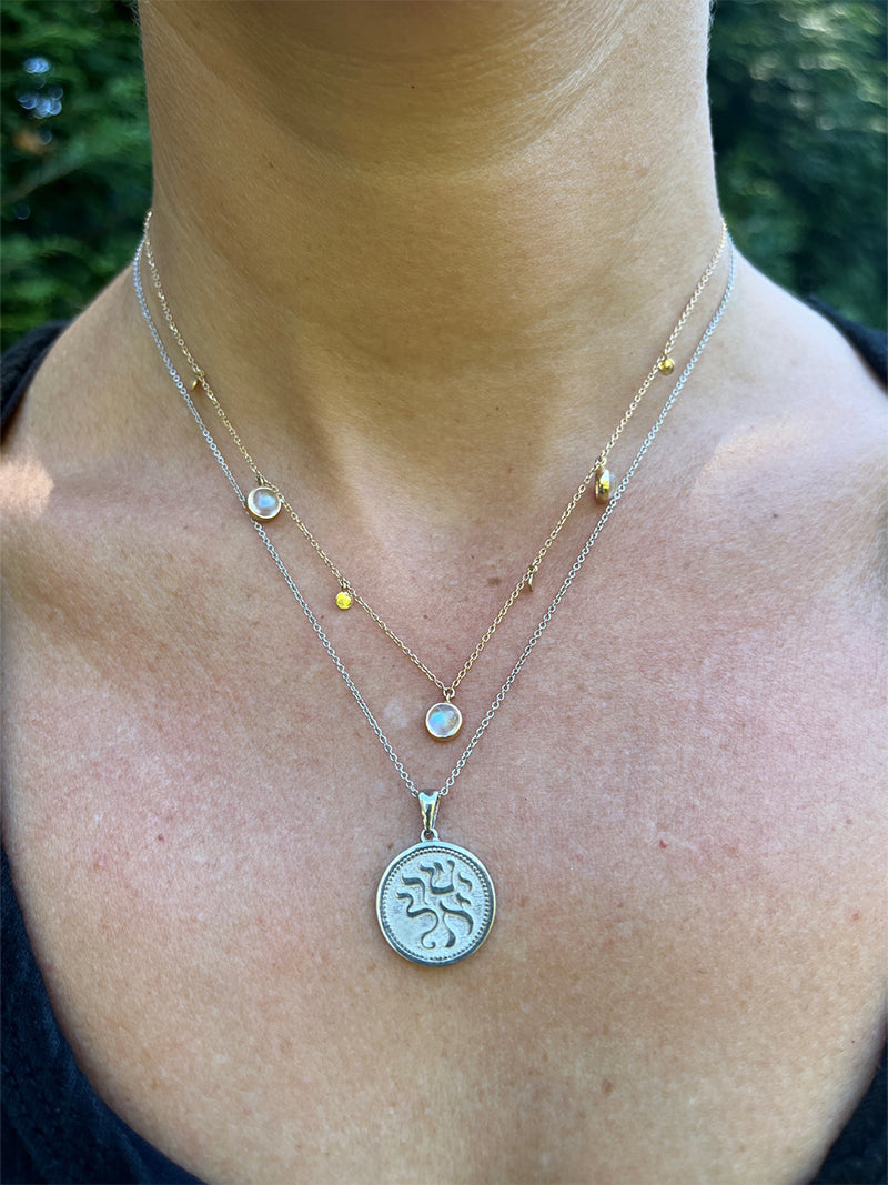 Israel Gold Medallion Necklace