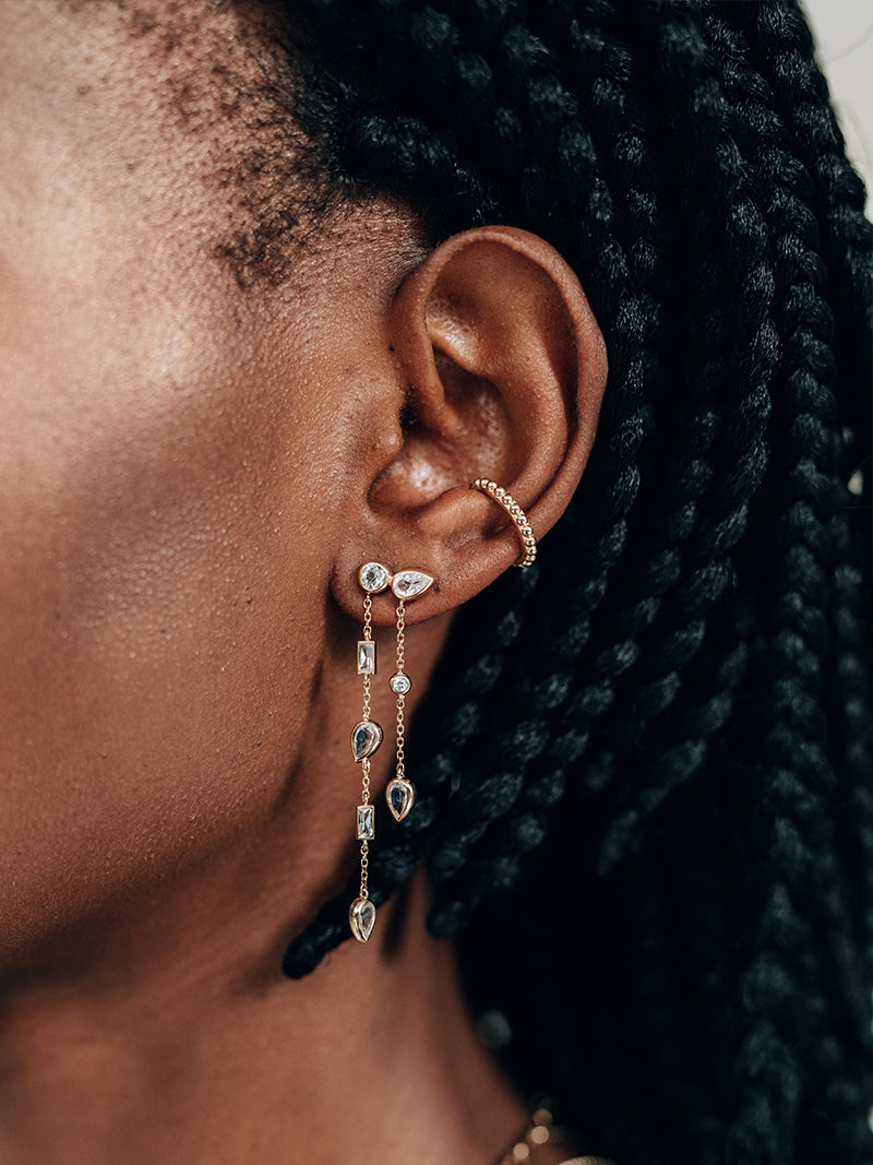 Double chain earrings clearance