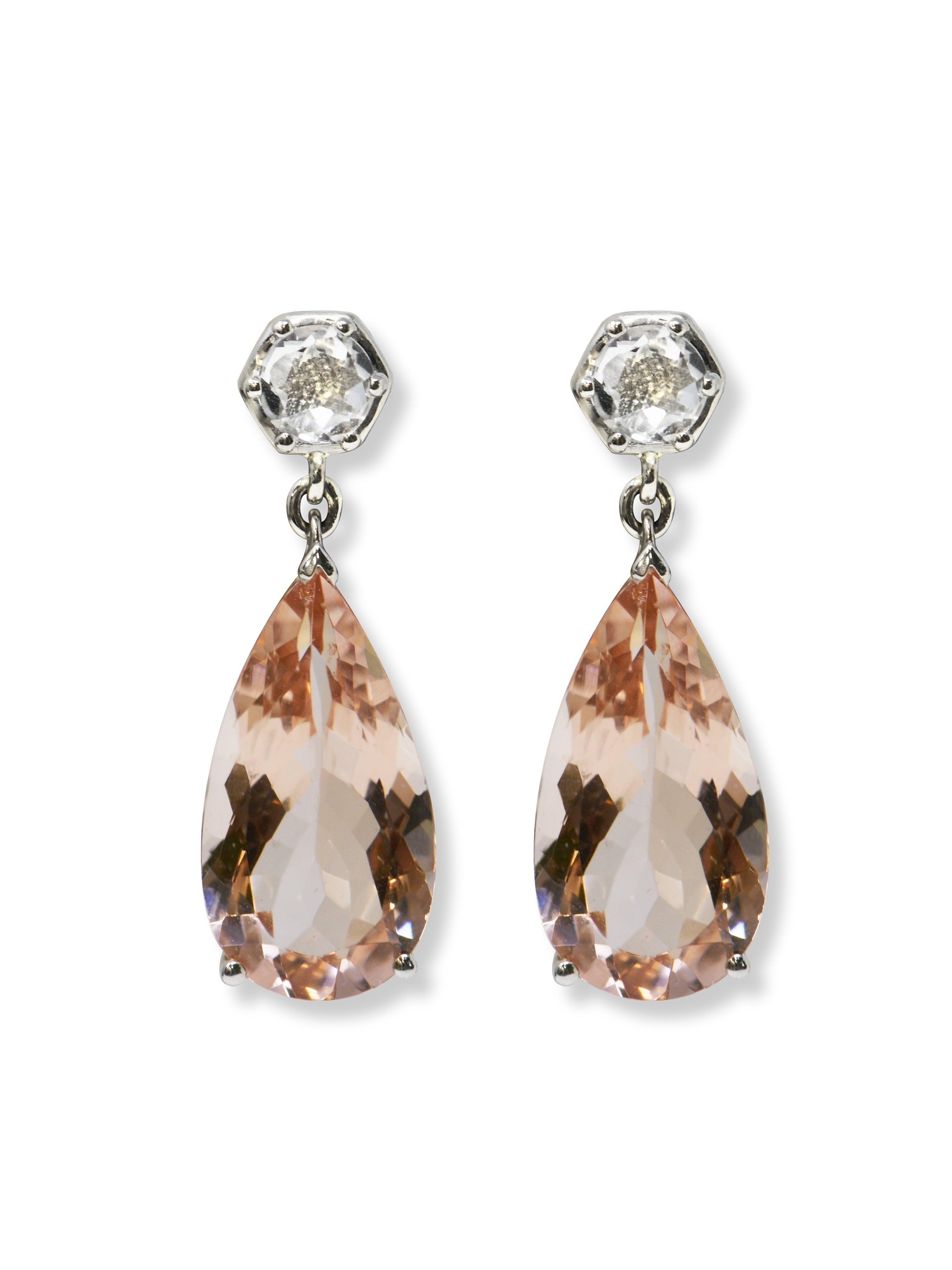 Classique Morganite Teardrop Earrings