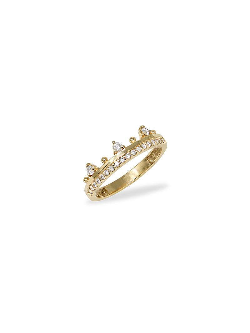 White gold crown ring sales