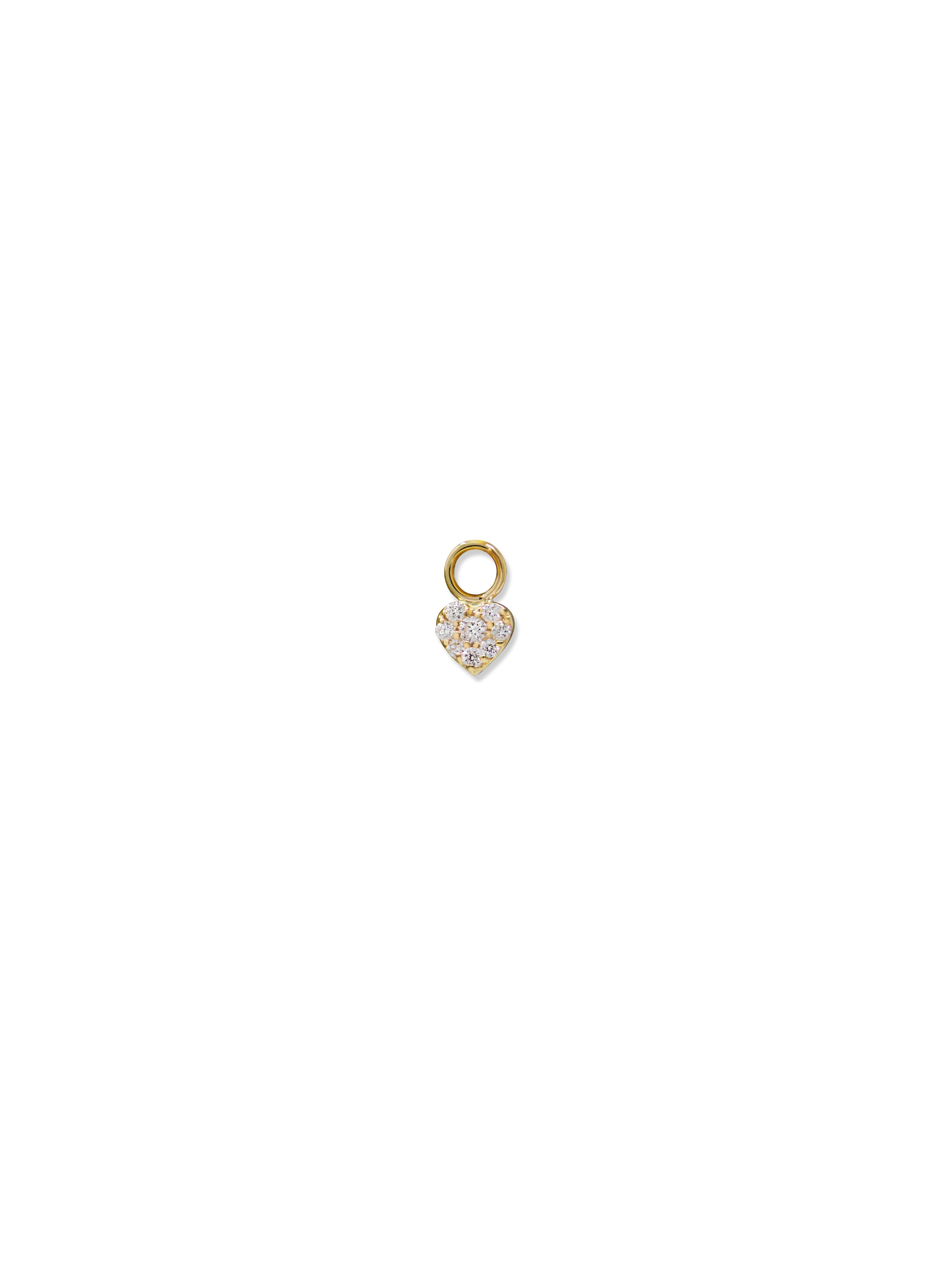 Jac+Jo Icon Pavé Heart Hoop Charm