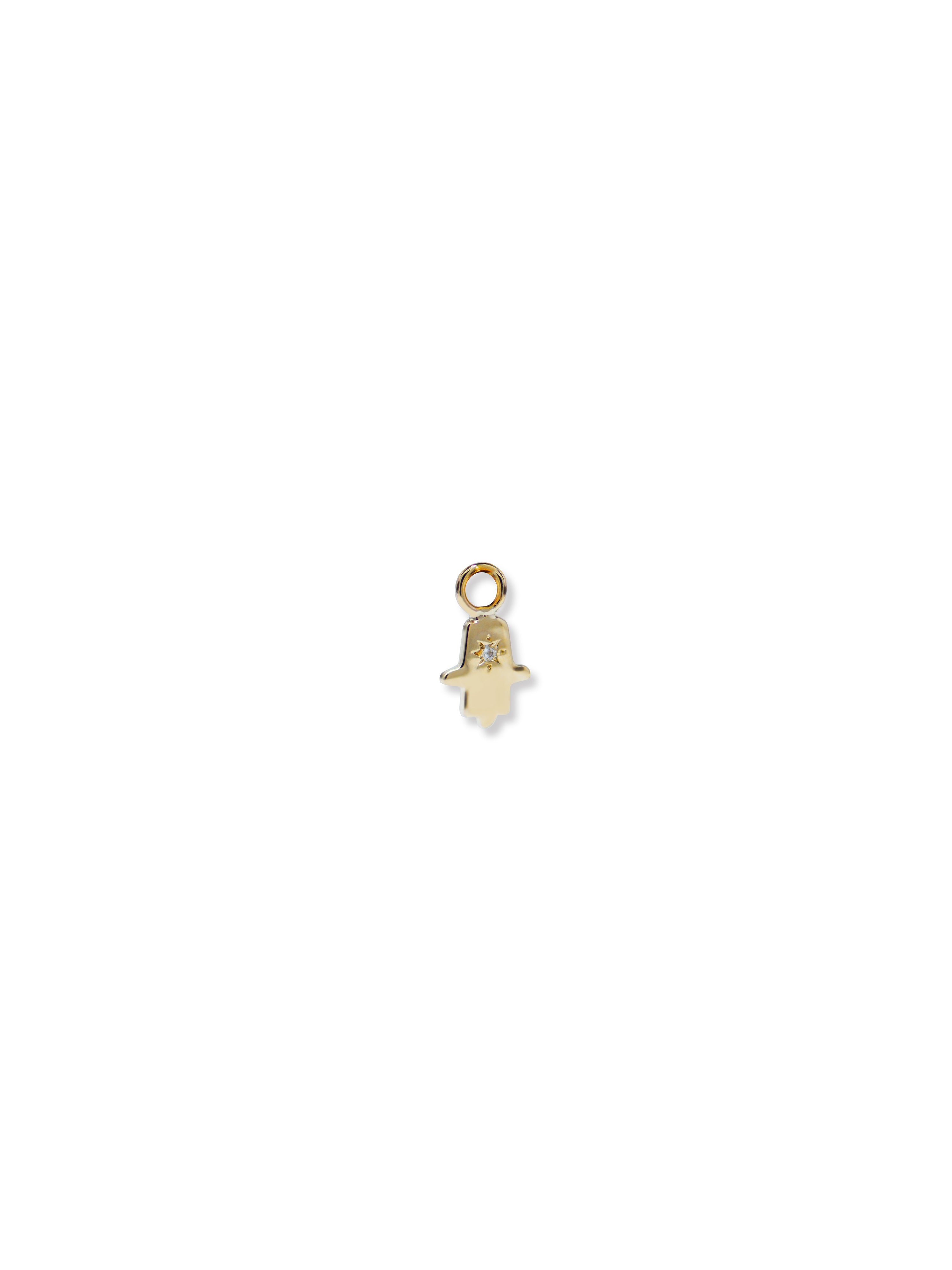 Mel Soldera Hamsa Hoop Charm