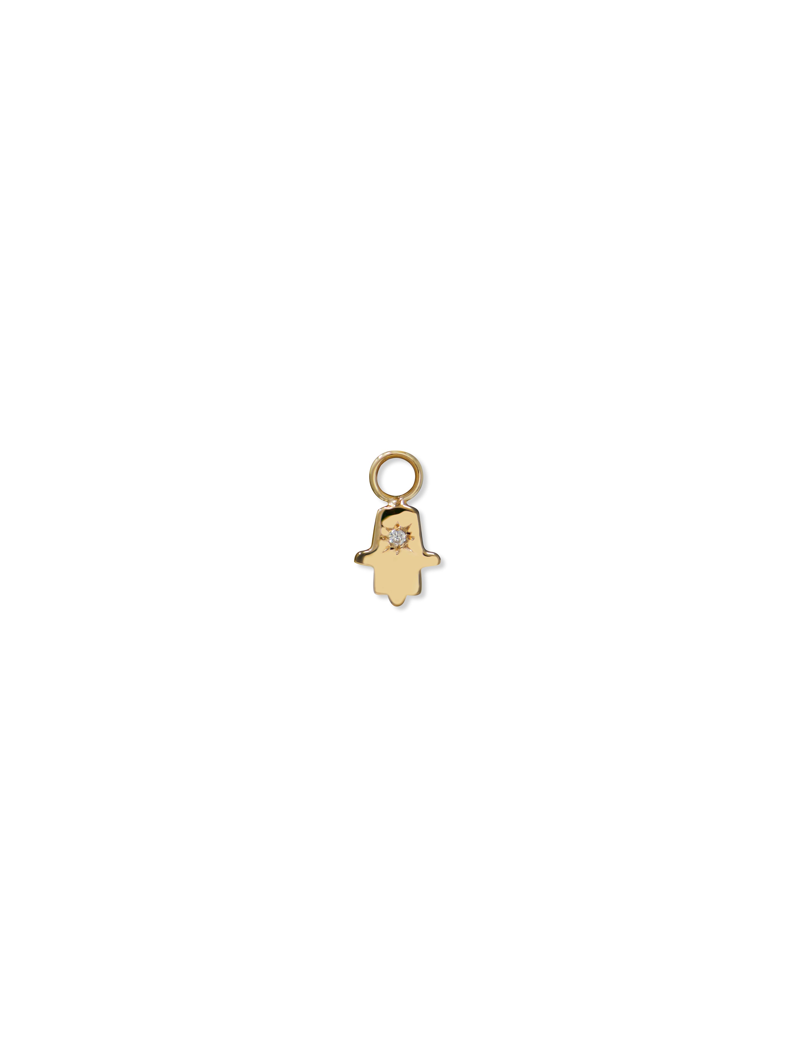 Mel Soldera Hamsa Hoop Charm