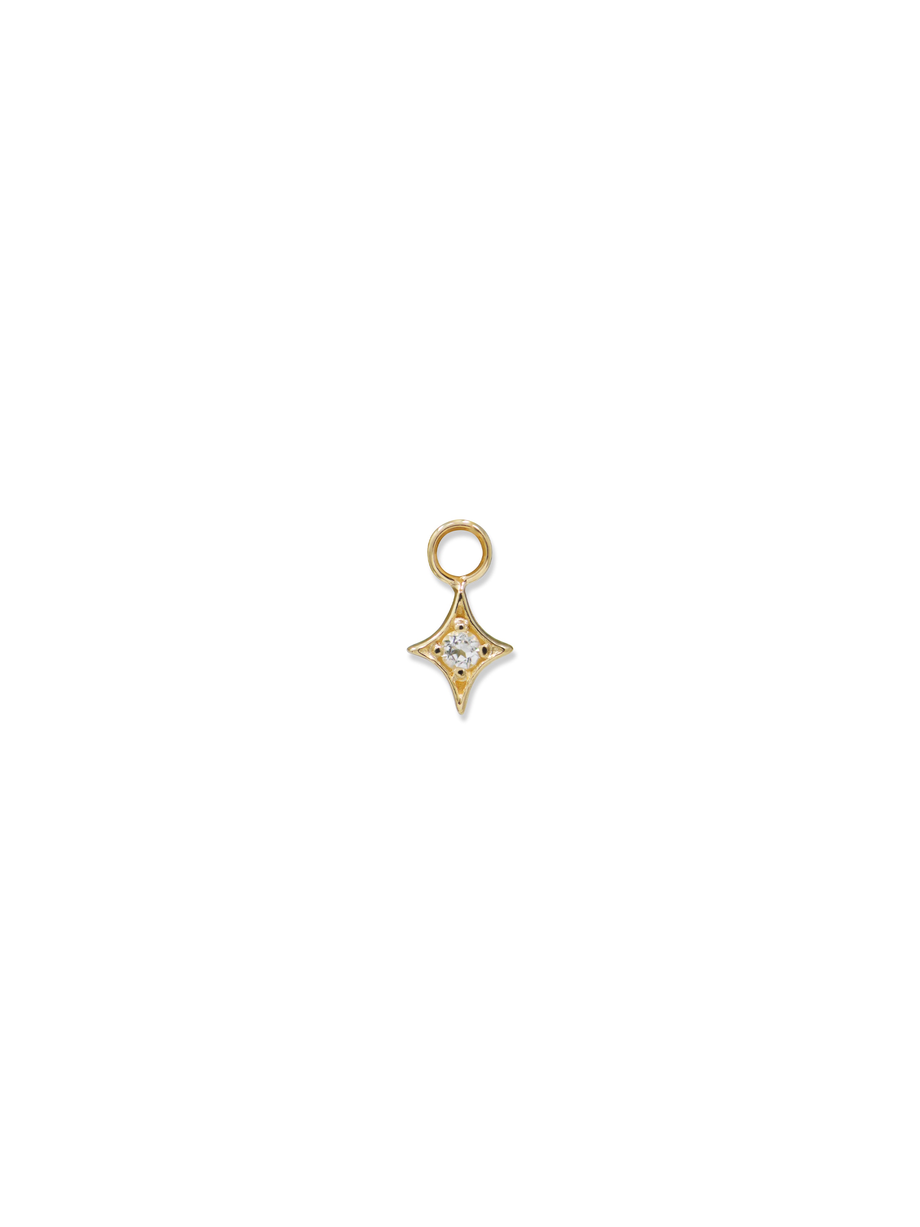 Jac+Jo Mini Gothic Star Hoop Charm