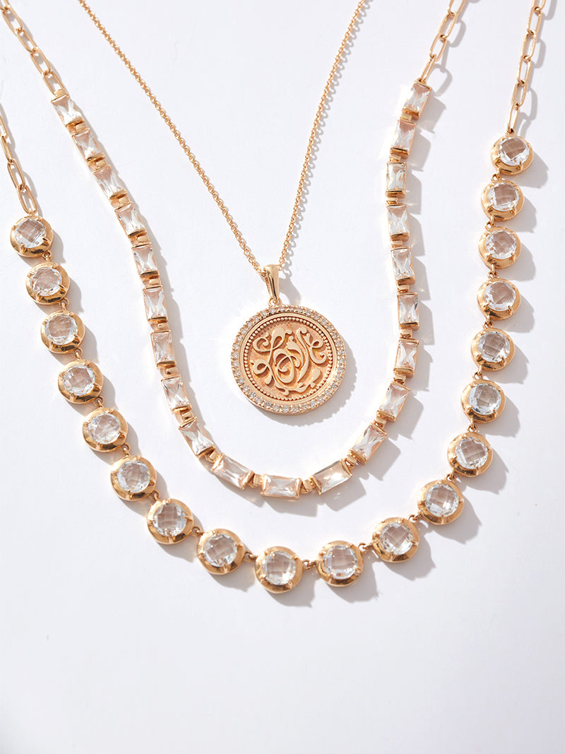 Love Letter Royal Love Medallion Cable Chain Necklace