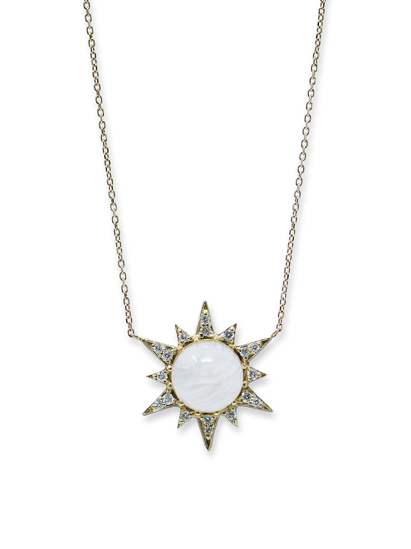 Aztec Starburst Moonstone Necklace