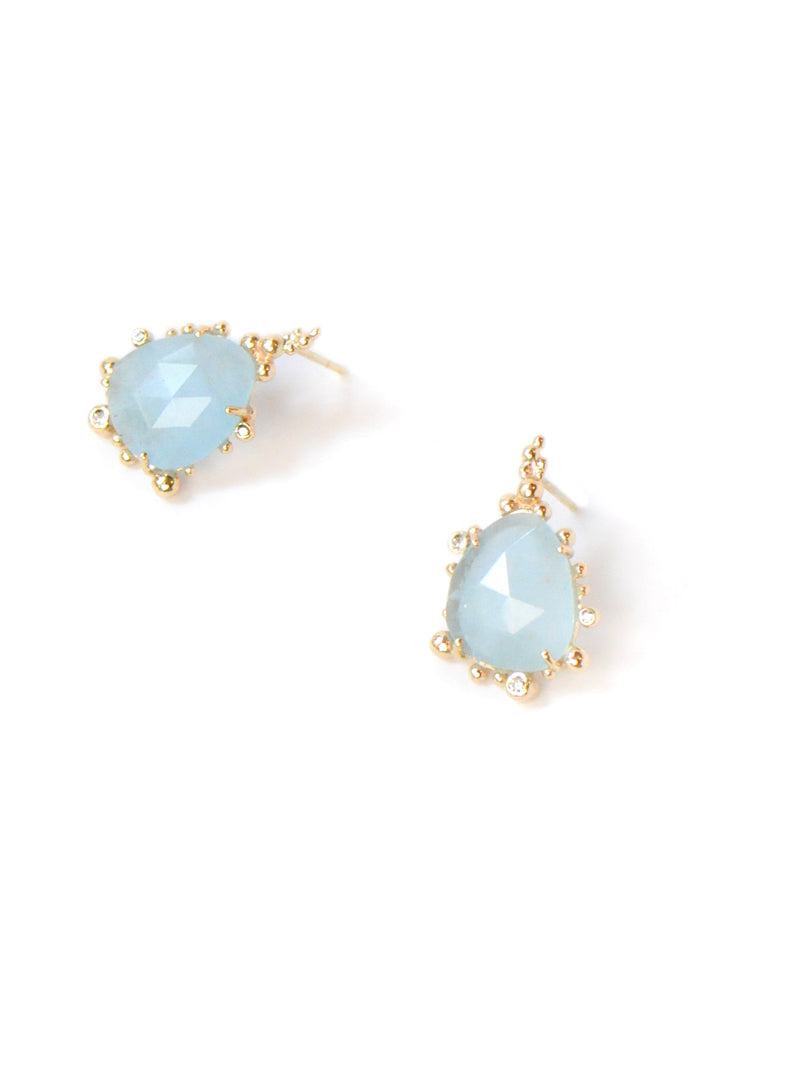 Dew Drop Marine Mini Slice Earrings