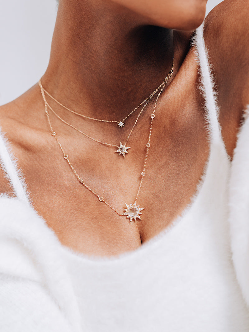 Rose gold star on sale necklace