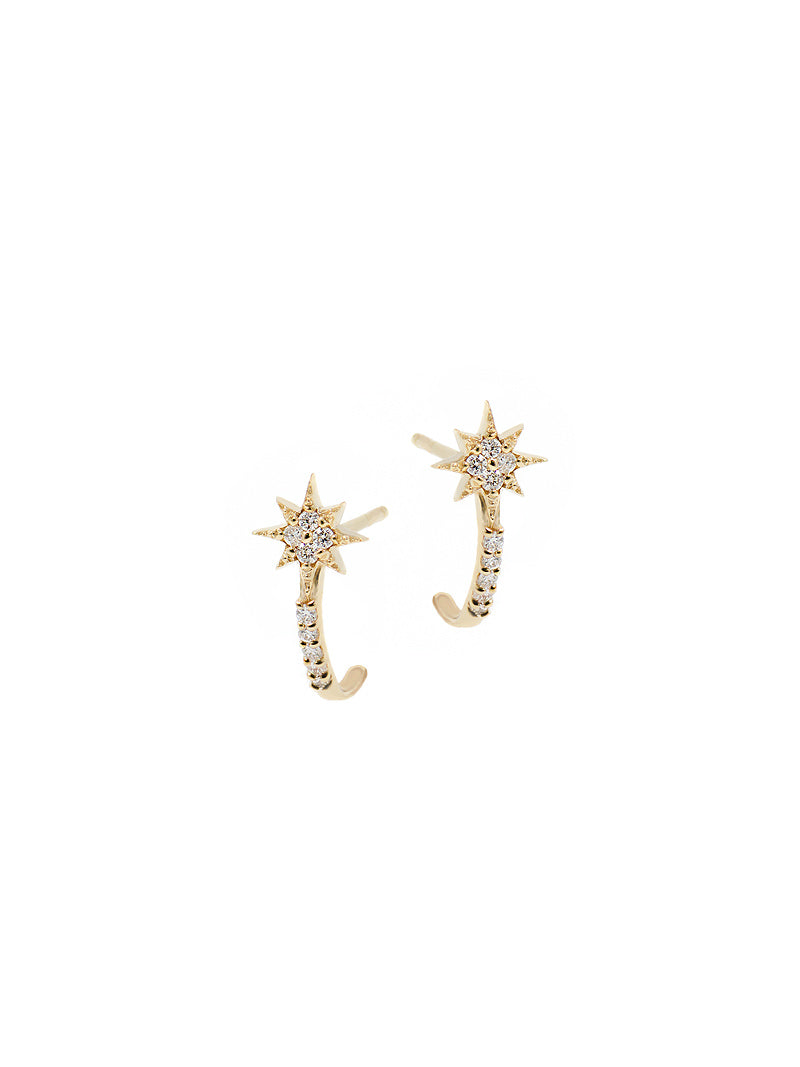 Micro Aztec North Star Half Hoops – Anzie Jewelry