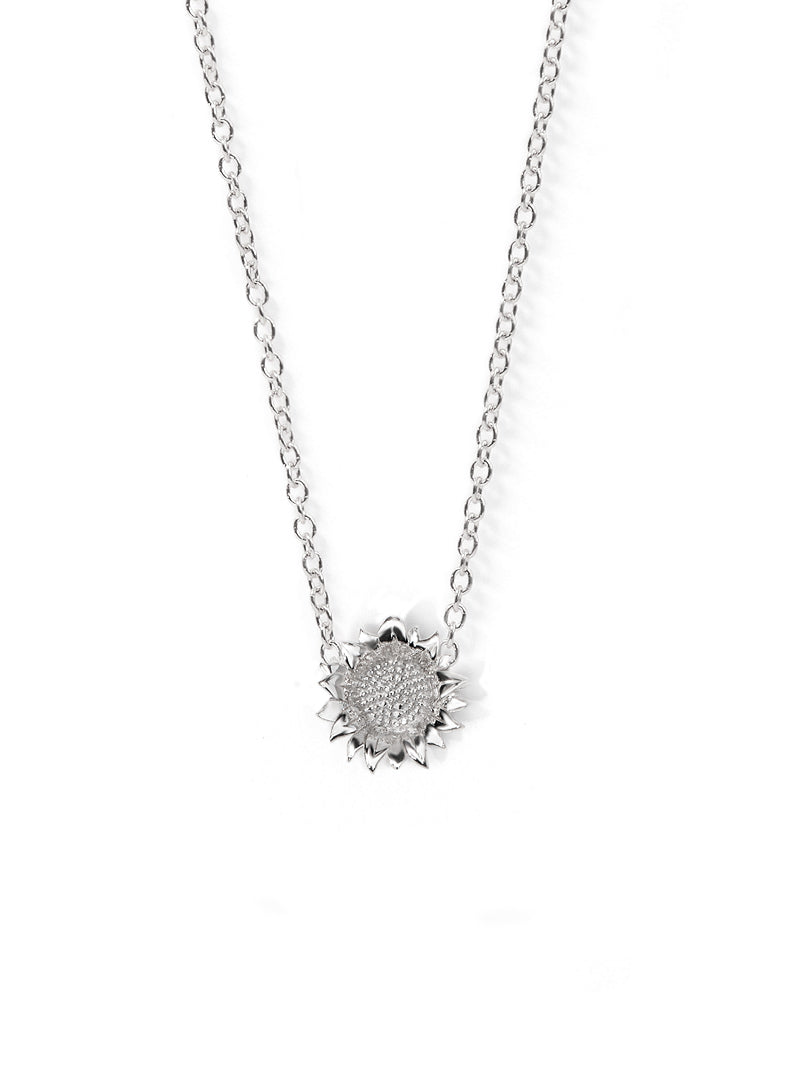 White gold sunflower necklace cheap