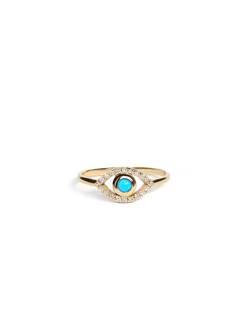 Classique Bague Pav Mauvais Oeil