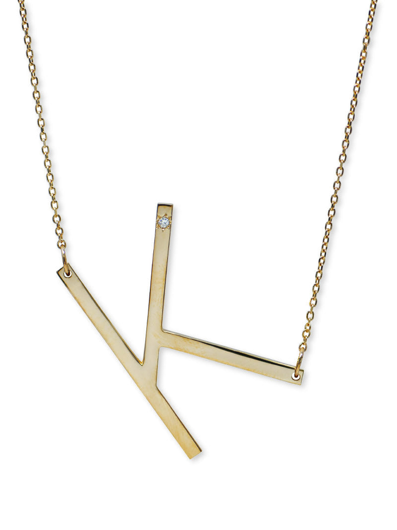 Love Letter Oversize Initial Necklace, N