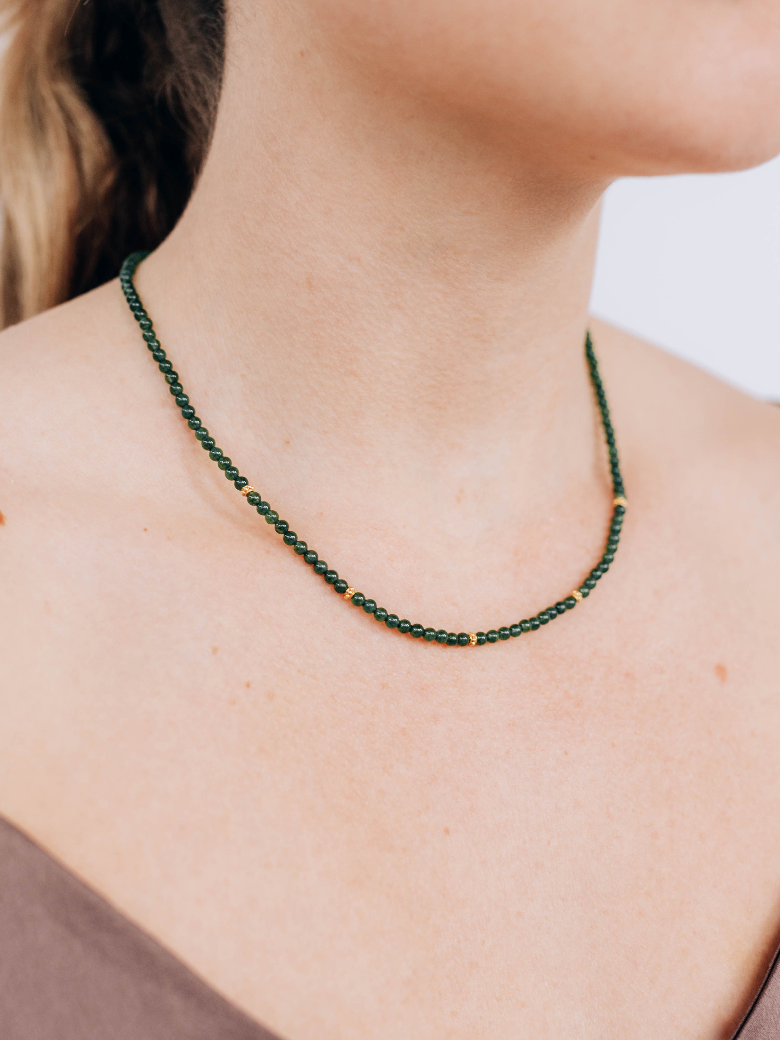 Collier Bohème en Jade Vert