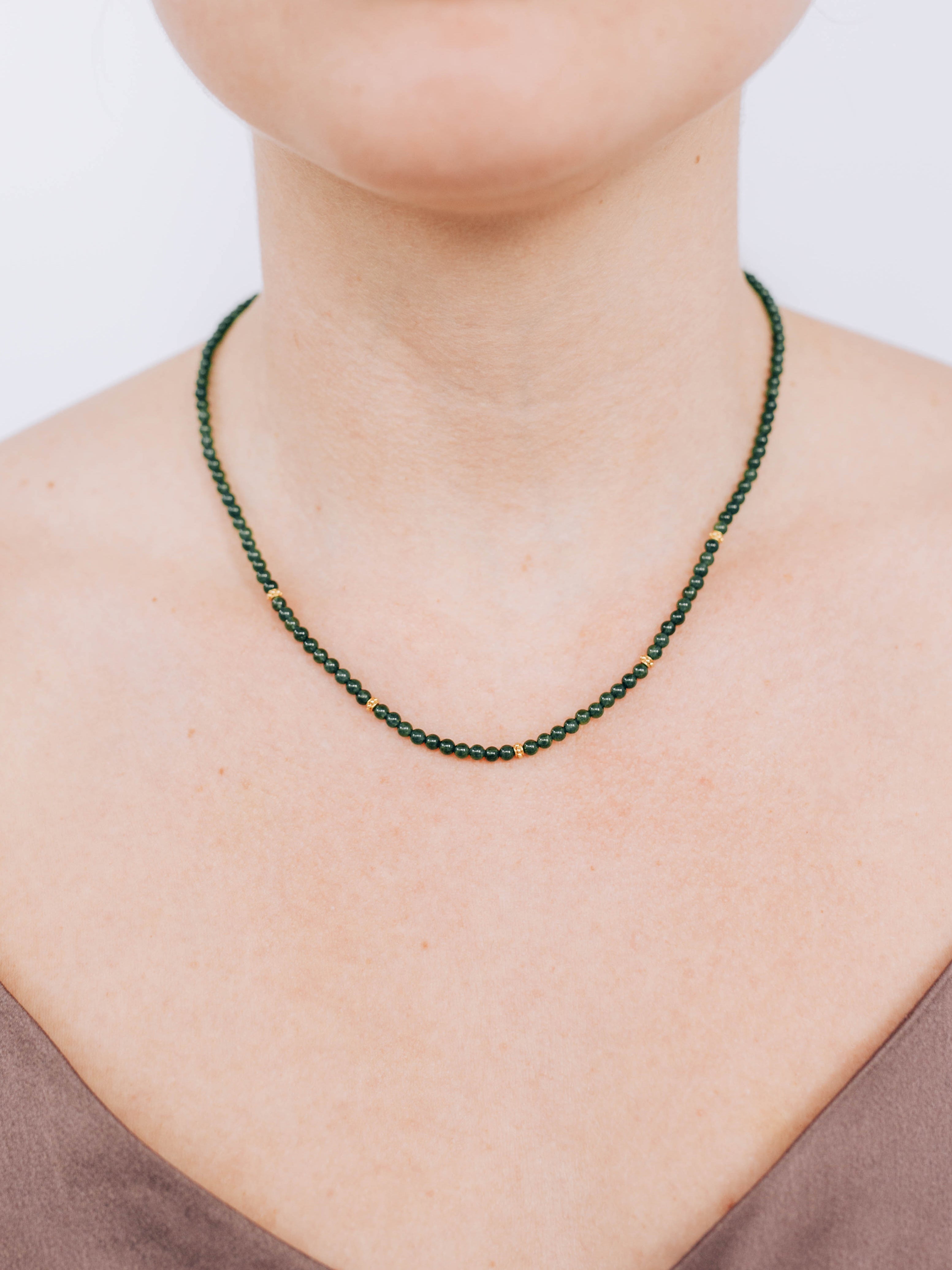 Collier Bohème en Jade Vert