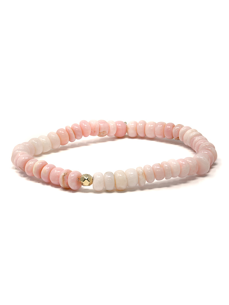 Bracelet Rondelle Bohème Opale Rose