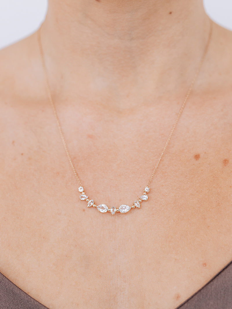 Melia Gem Bar Necklace 17