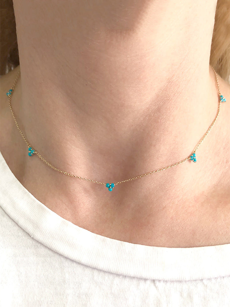 Cleo Trio Station Necklace