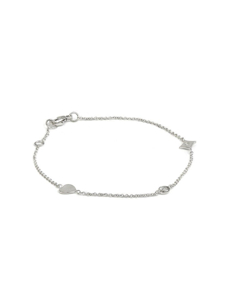 Jac+Jo Icon Heart Station Bracelet